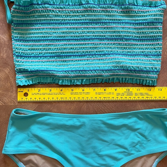 Old Navy Turquoise Bandeau Bikini Set – XXL Girl - Picture 8 of 10